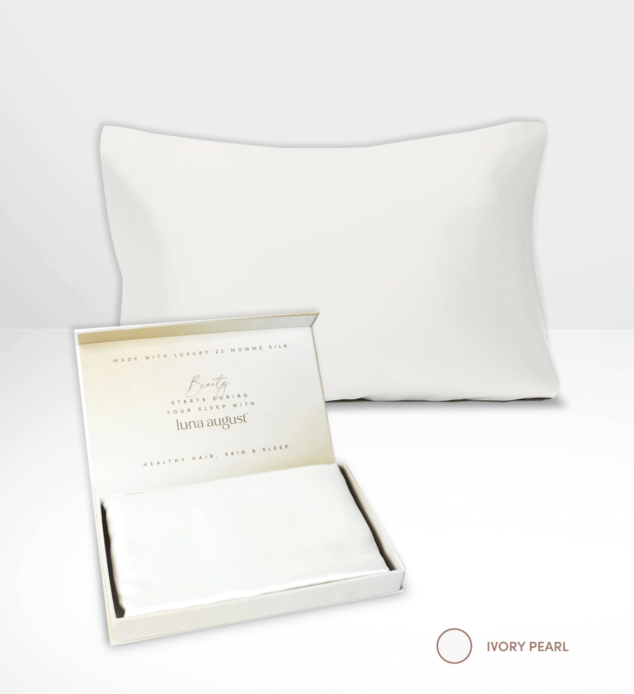 Mulberry Silk Queen Pillowcase- Ivory Pearl