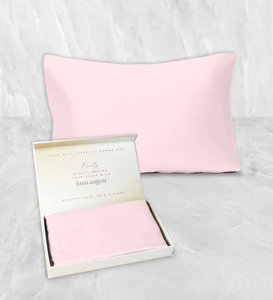 Mulberry Silk Queen Pillowcase- Blush Pink